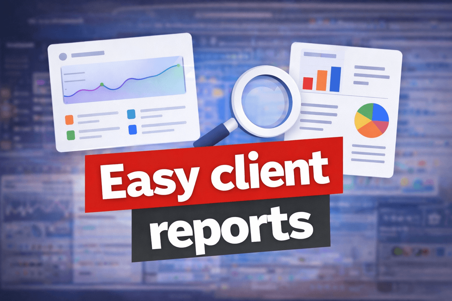 Simple agency reporting overview showing clear SMB outcomes, key SEO metrics, and next actions.