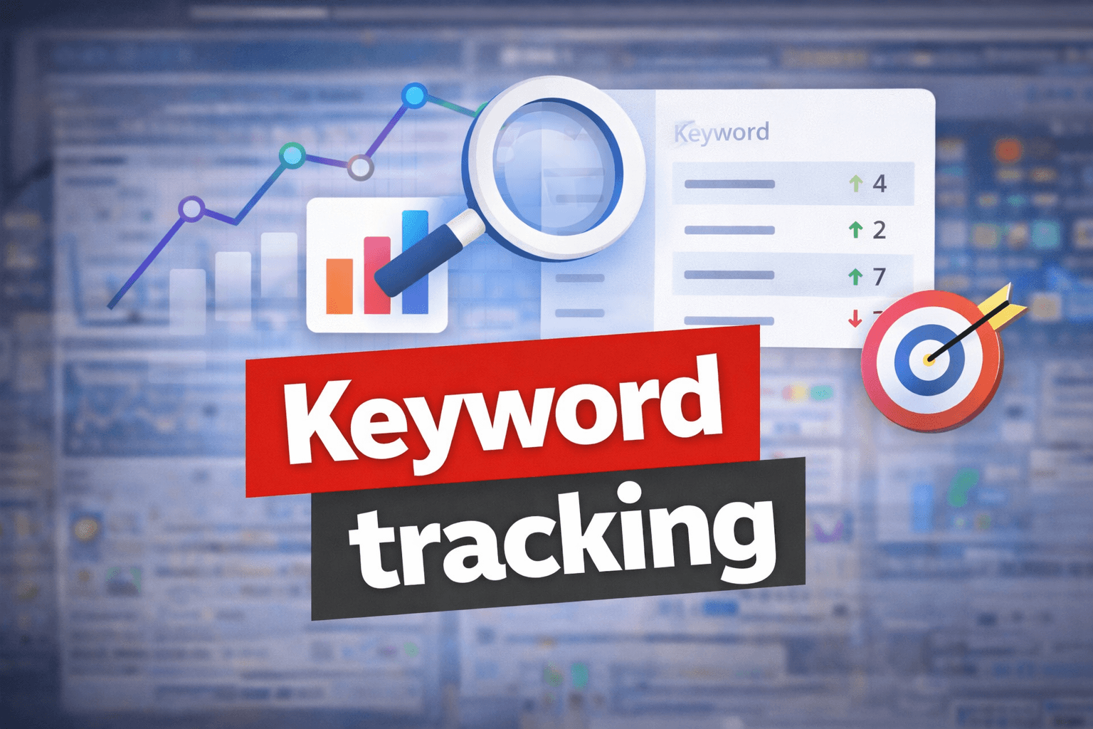 Dashboard visual showing keyword ranking trends and opportunities over time.
